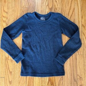 4/$20 Athletic Works Waffle Knit Boys Size 6 long Johns thermal navy blue